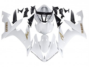 2004-2006 White Gold Decals Yamaha YZF 1000 R1 Motorcycle Fairings