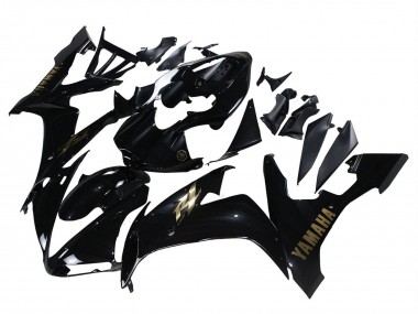 2004-2006 Glossy Black Gold Decals Yamaha YZF 1000 R1 Motorcycle Fairings