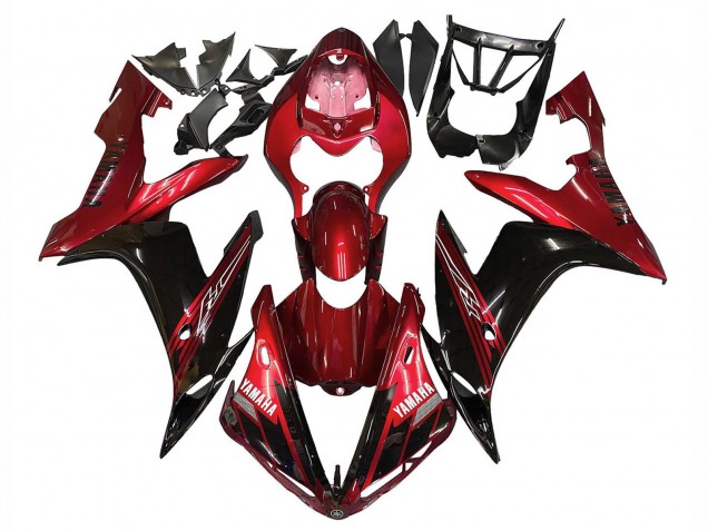 2004-2006 Red Glossy Black Yamaha YZF 1000 R1 Motorcycle Fairings