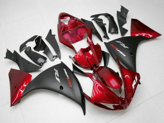 2009-2011 Red Matte Black Yamaha YZF 1000 R1 Motorcycle Fairings