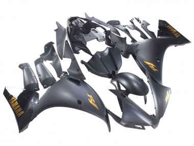 2012-2014 Matte Black Gold Decals Yamaha YZF 1000 R1 Motorcycle Fairings