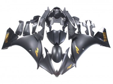 2012-2014 Matte Black Gold Decals Yamaha YZF 1000 R1 Motorcycle Fairings