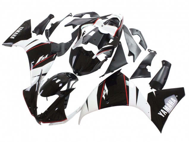 2012-2014 White Red Glossy Black Yamaha YZF 1000 R1 Motorcycle Fairing