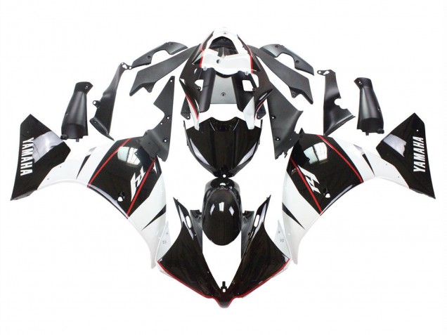 2012-2014 White Red Glossy Black Yamaha YZF 1000 R1 Motorcycle Fairing