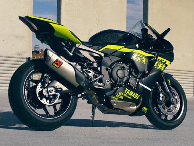 2020-2025 Glossy Black Fluorescent Yellow Yamaha YZF 1000 R1 Motorcycle Fairings