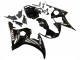 2006-2009 Glossy Black White Decals Yamaha YZF R6S Motorcycle Fairings