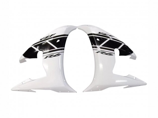 2003-2004 White Glossy Black Yamaha YZF R6 Motorcycle Fairing