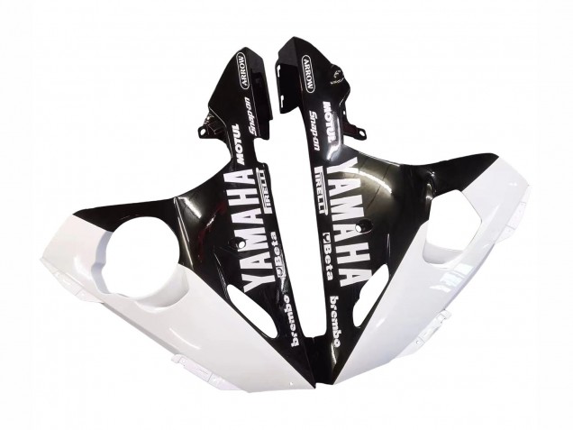 2006-2009 White Glossy Black Yamaha YZF R6S Motorcycle Fairings
