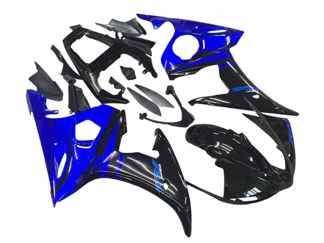 2006-2009 Blue Glossy Black Yamaha YZF R6S Motorcycle Fairings