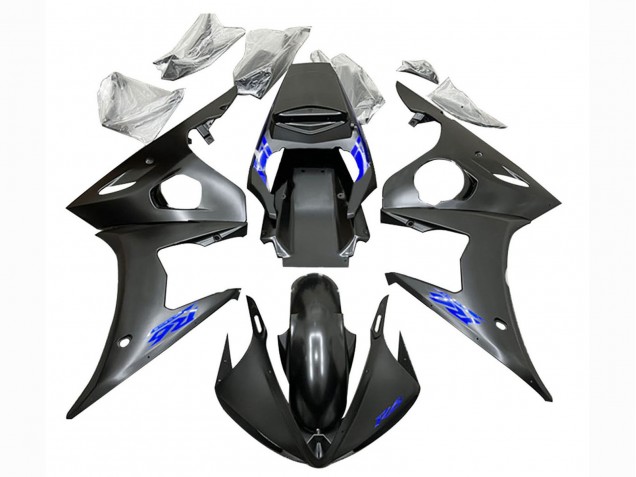 2006-2009 Matte Black Blue Yamaha YZF R6S Motorcycle Fairings