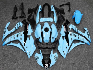 2015-2018 Light Blue Black Yamalube 21 Yamaha YZF R3/R25 Motorcycle Fairings