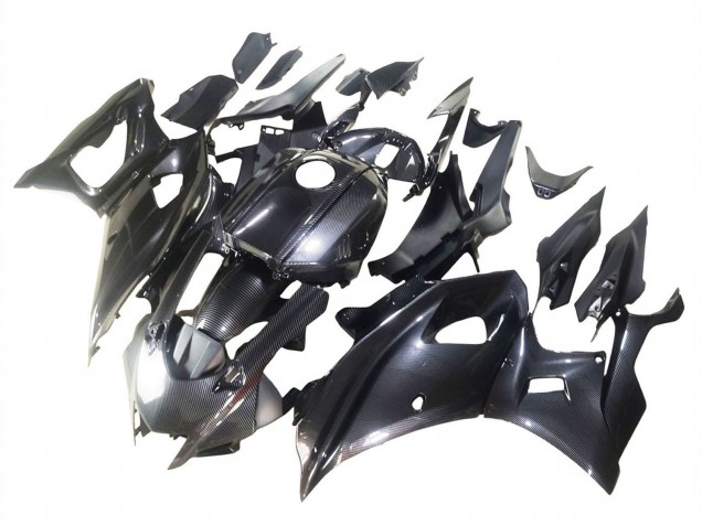 2021-2024 Black Carbon Fiber Carbon Fiber Yamaha YZF R7 Motorcycle Fairings