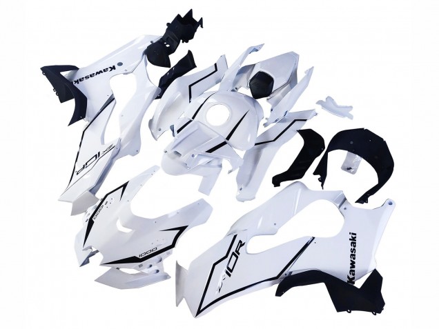 2021-2025 White Black Kawasaki ZX10R Motorcycle Fairings