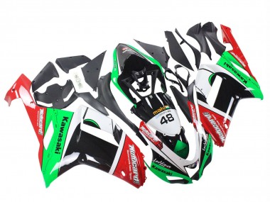 2007-2008 Green Red Kawasaki ZX6R Motorcycle Fairings