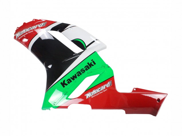 2007-2008 Green Red Kawasaki ZX6R Motorcycle Fairings