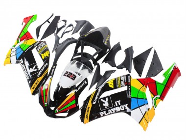2007-2008 Colorful Playboy 223 Kawasaki ZX6R Motorcycle Fairings