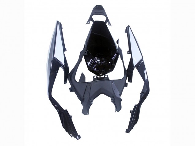 2019-2022 Glossy Black White Kawasaki ZX6R Motorcycle Fairings