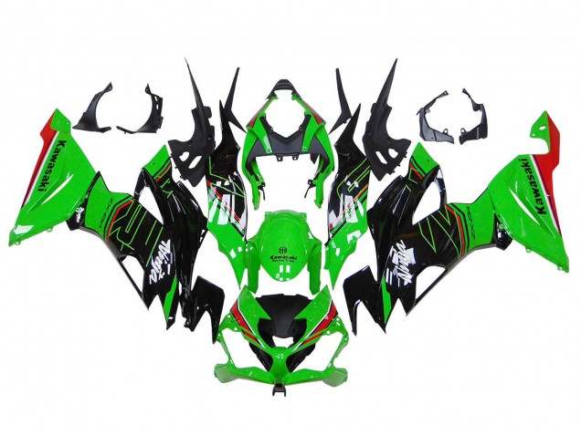 2019-2022 Green Glossy Black Red Kawasaki ZX6R Motorcycle Fairings