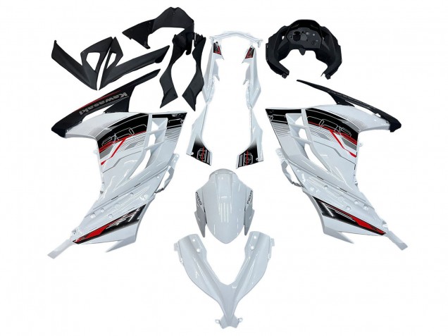 2013-2024 White Red Black Kawasaki EX300 Motorcycle Fairings