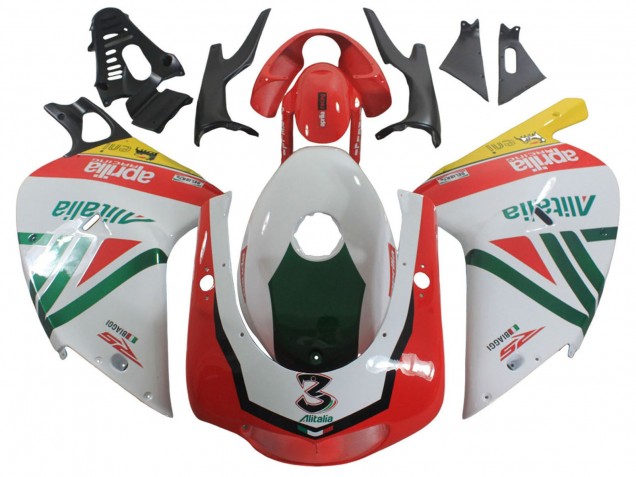 2000-2005 White Yellow Green Black Alitalia 3 Aprilia RS125 Motorcycle Fairings