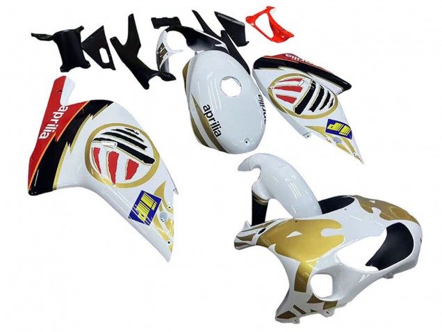 2000-2005 White Yellow Red Aprilia RS125 Motorcycle Fairings