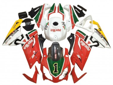 2006-2011 White Red Green Aprilia RS125 Motorcycle Fairings