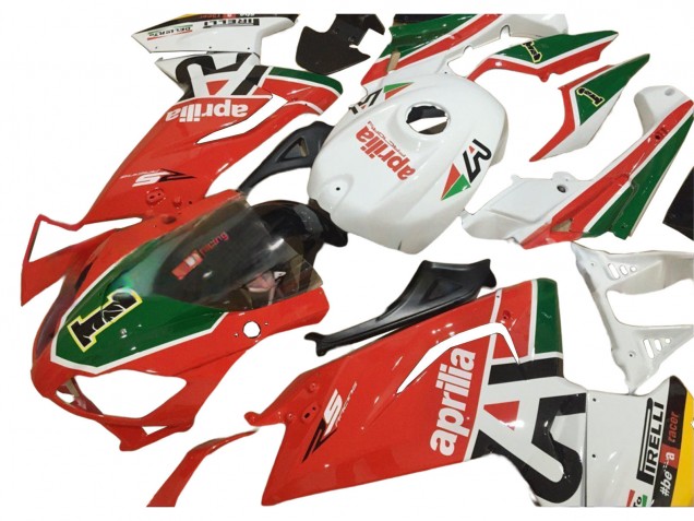 2006-2011 White Red Green Aprilia RS125 Motorcycle Fairings