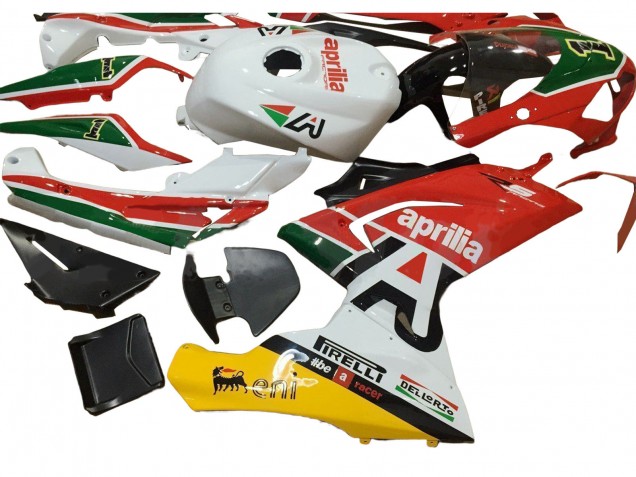 2006-2011 White Red Green Aprilia RS125 Motorcycle Fairings