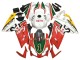 2006-2011 White Red Green Aprilia RS125 Motorcycle Fairings