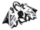 2004-2007 White Glossy Black Honda CBR600 F4i Motorcycle Fairings