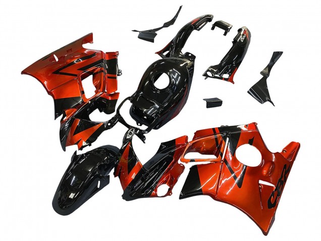 1991-1994 Orange Glossy Black Honda CBR600 F2 Motorcycle Fairings