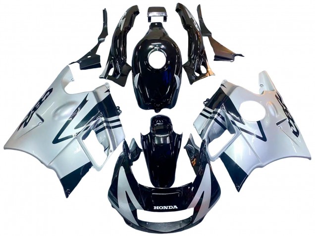 1991-1994 Silver Glossy Black Honda CBR600 F2 Motorcycle Fairings