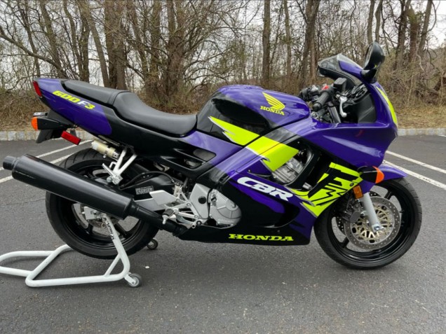 1997-1998 Blue Neon Yellow Honda CBR600 F3 Motorcycle Fairings