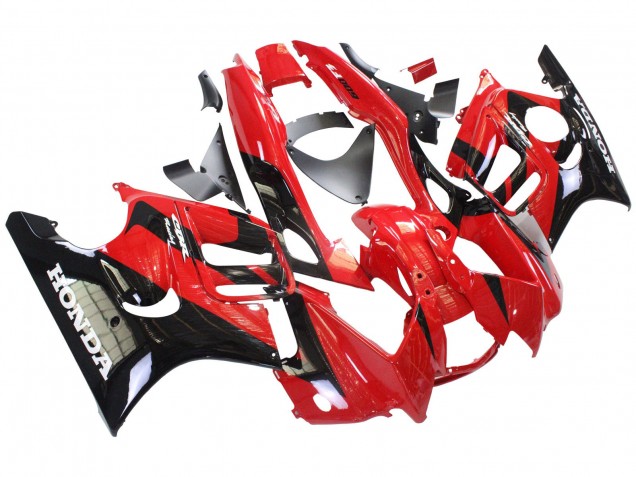1997-1998 Red Glossy Black Honda CBR600 F3 Motorcycle Fairings
