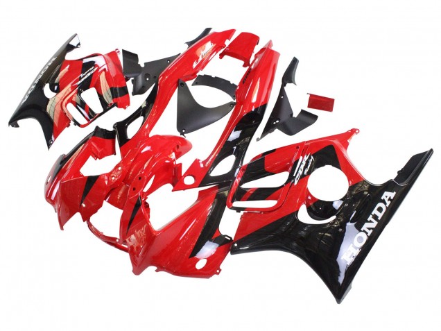 1997-1998 Red Glossy Black Honda CBR600 F3 Motorcycle Fairings