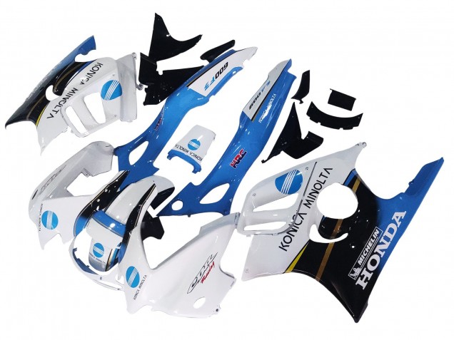 1997-1998 White Blue Glossy Black Honda CBR600 F3 Motorcycle Fairings