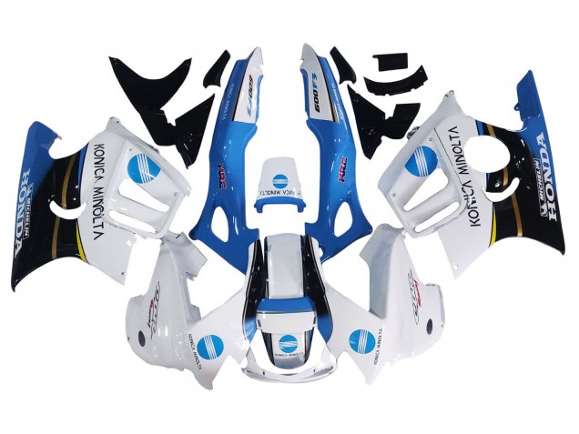 1997-1998 White Blue Glossy Black Honda CBR600 F3 Motorcycle Fairings