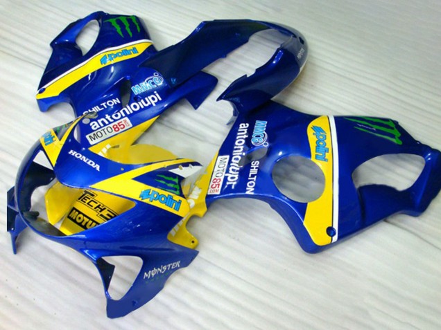 1999-2000 Blue Yellow Green Monster Honda CBR600 F4 Motorcycle Fairings