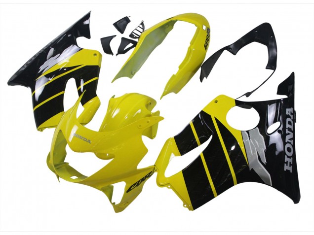 1999-2000 Yellow Glossy Black Honda CBR600 F4 Motorcycle Fairings