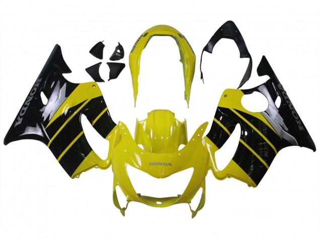 1999-2000 Yellow Glossy Black Honda CBR600 F4 Motorcycle Fairings