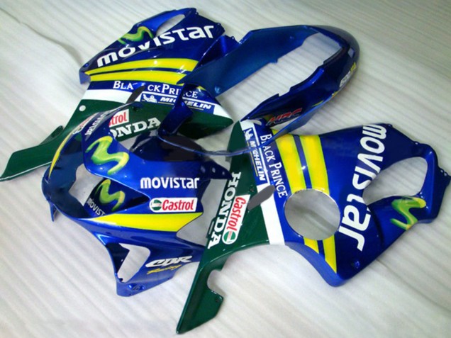 1999-2000 Blue Yellow Green MoviStar Castrol Honda CBR600 F4 Motorcycle Fairings