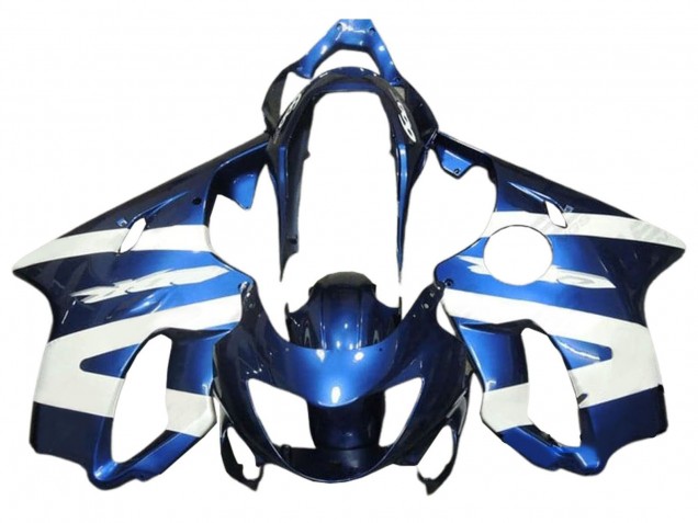 1999-2000 White Blue Honda CBR600 F4 Motorcycle Fairings