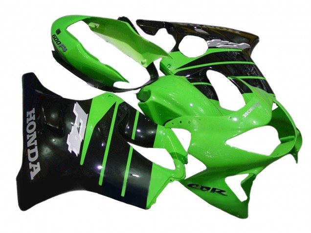 1999-2000 Green Glossy Black Honda CBR600 F4 Motorcycle Fairings