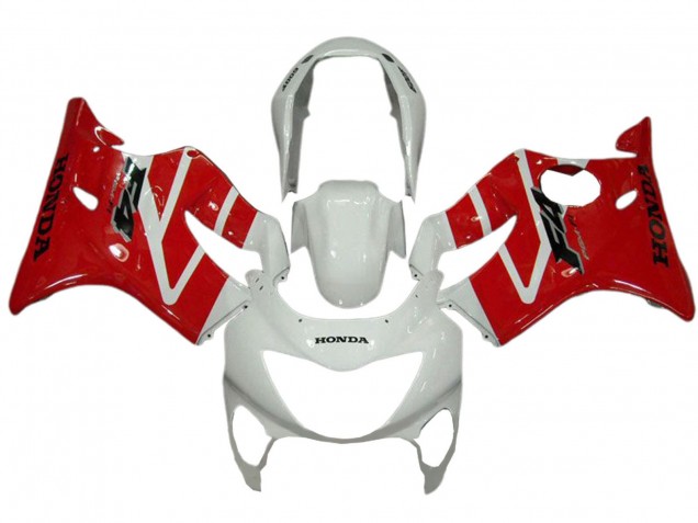 1999-2000 White Red Honda CBR600 F4 Motorcycle Fairings
