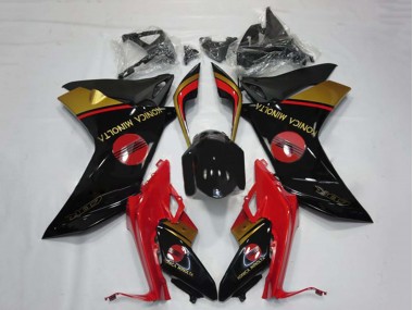 2011-2013 Red Gold Glossy Black Konica Minolta Honda CBR600F Motorcycle Fairings