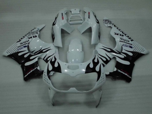 1994-1995 White Glossy Black Flame Honda CBR900RR 893 Motorcycle Fairings