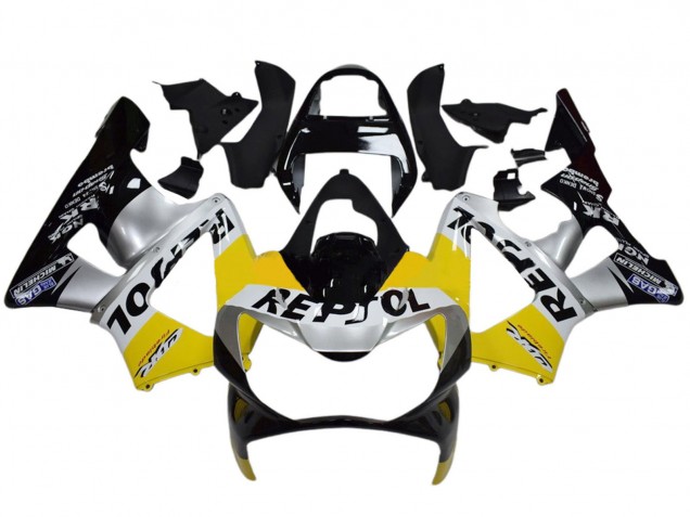 2000-2001 Yellow Silver Glossy Black Repsol Honda CBR900RR 929 Motorcycle Fairings