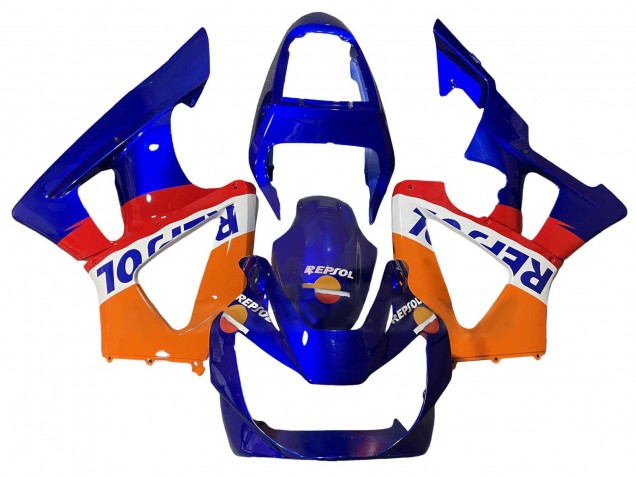 2000-2001 Orange White Red Blue Repsol Honda CBR900RR 929 Motorcycle Fairings