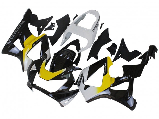 2000-2001 White Yellow Glossy Black Honda CBR900RR 929 Motorcycle Fairings