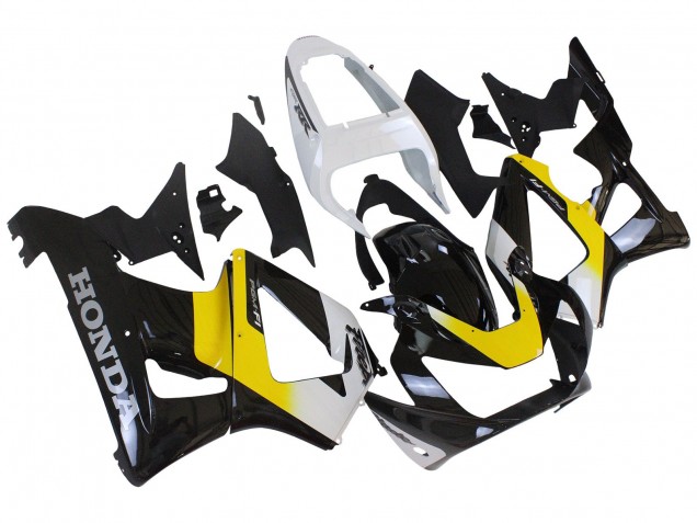 2000-2001 White Yellow Glossy Black Honda CBR900RR 929 Motorcycle Fairings